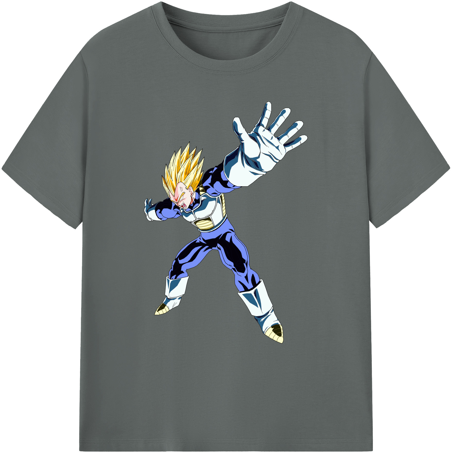 （画像用） ドラゴンボール ベジータ四世（Bejīta Yonsei）DRAGON BALL Vegeta IV 綿100％ メンズ半袖Tシャツ｜肌触りやわらか＆通気性